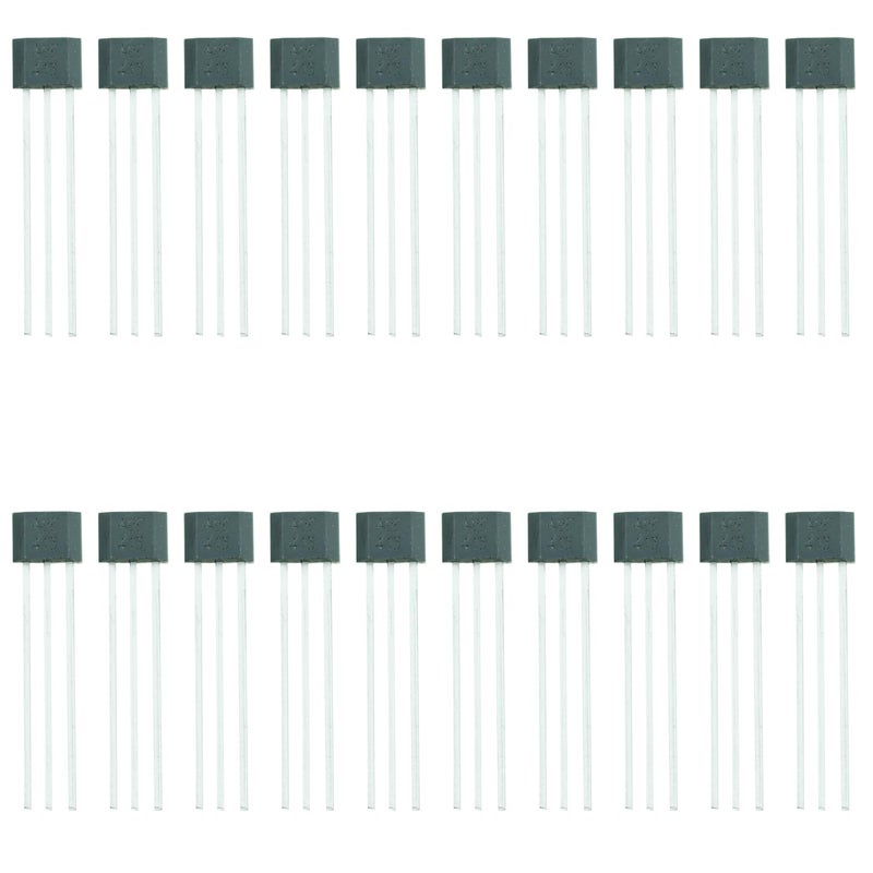 TAODAN 20PCS Black Linear Hall Effect Sensors 49E OH49E SS49E S49E Three Pin Sensor Element for Current Sensing Motor Control Position Sensing - Image 1
